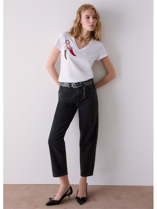 Jeans boy con charm LIU JO | UF6157D4854/87524